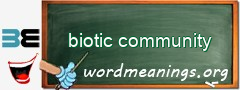 WordMeaning blackboard for biotic community